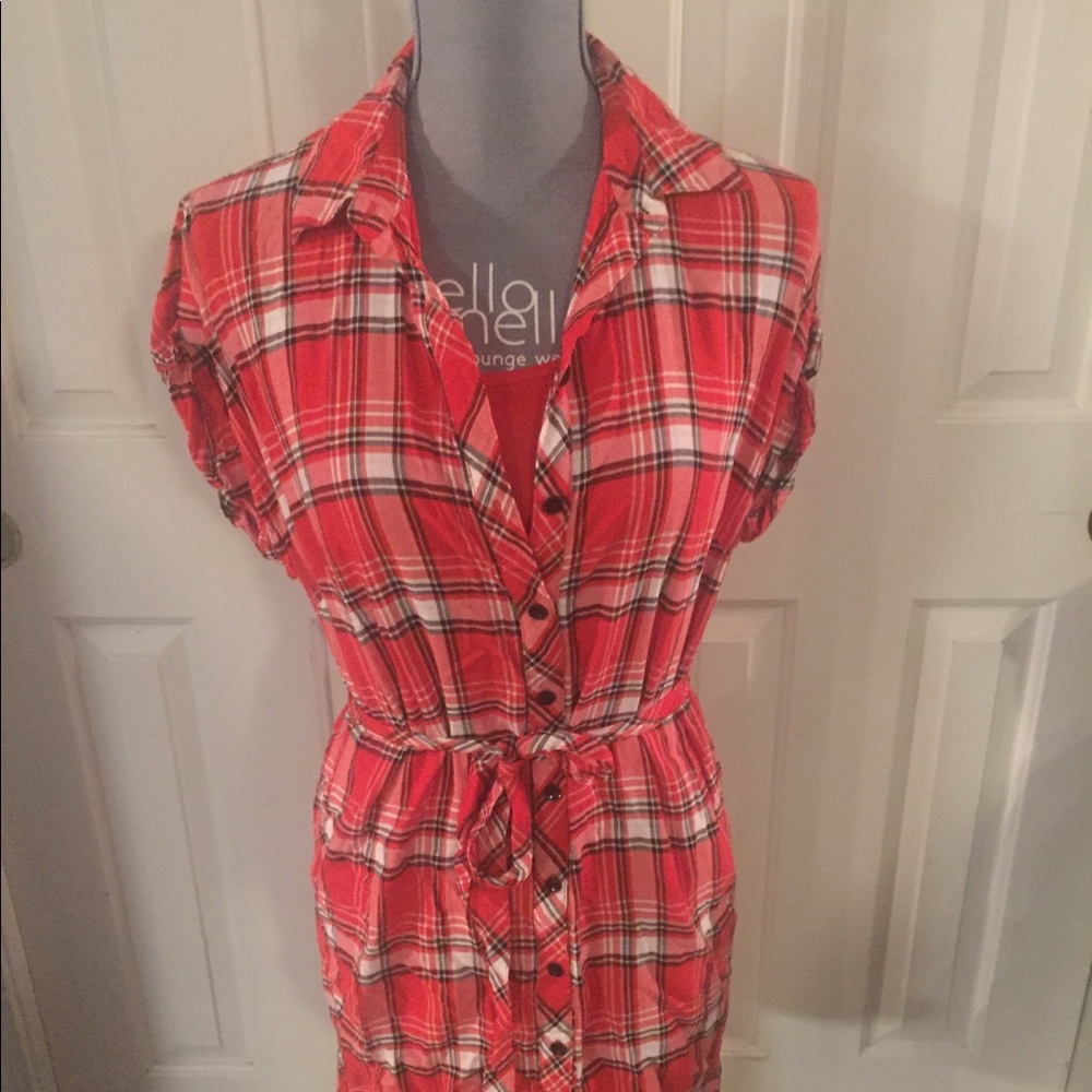 G.H. Bass & CO. Red plaid dress